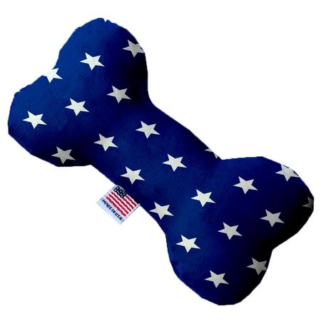 MIRAGE PET PRODUCTS Blue Stars Canvas Bone Dog Toy 10 in. 1134-CTYBN10